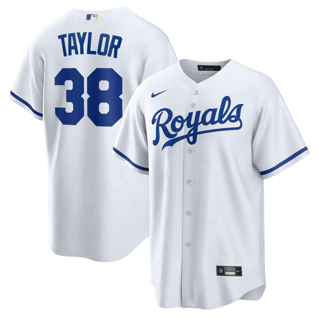 Men's Kansas City Royals Josh Taylor White Home Replica MLB Baseball Jersey - view 1