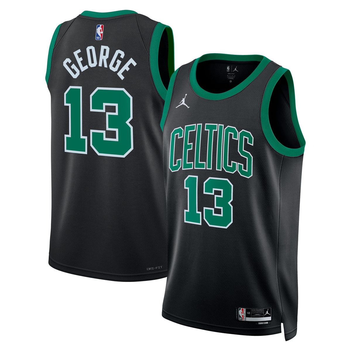 Unisex Paul George Boston Celtics Statement Edition Swingman NBA Basketball Jersey - Black - view 2
