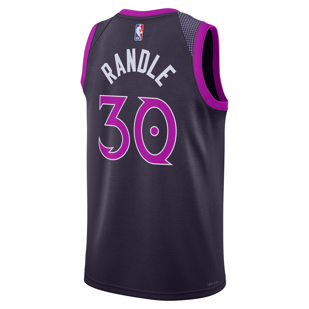 Unisex Julius Randle Minnesota Timberwolves 2025/26 City Edition Swingman NBA Basketball Jersey - Black - view 4