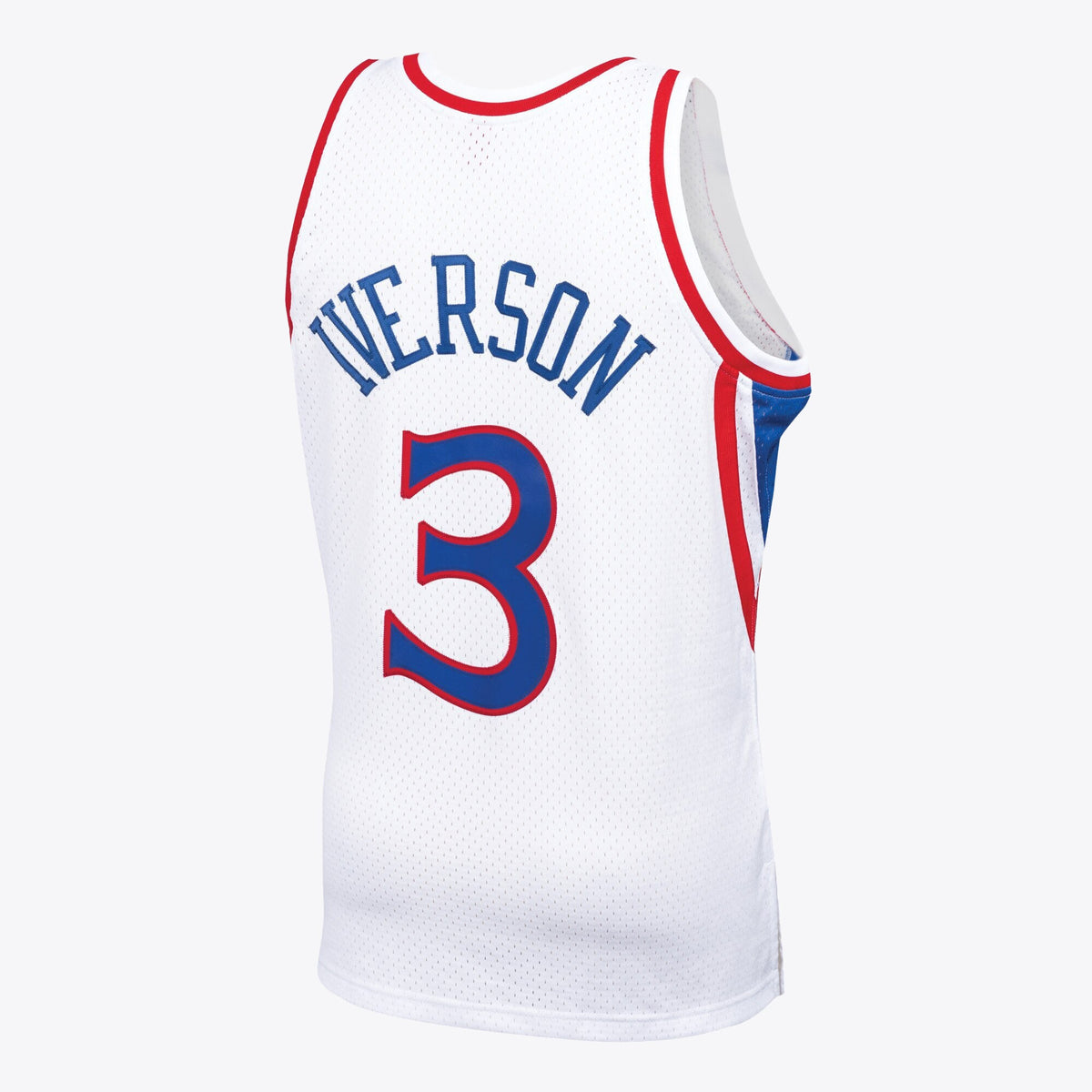 Men's Philadelphia 76ers Allen Iverson 1996 Swingman NBA Basketball Jersey - White - view 3