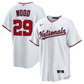 Men's Washington Nationals James Wood White Home Replica MLB Baseball Jersey - view 1
