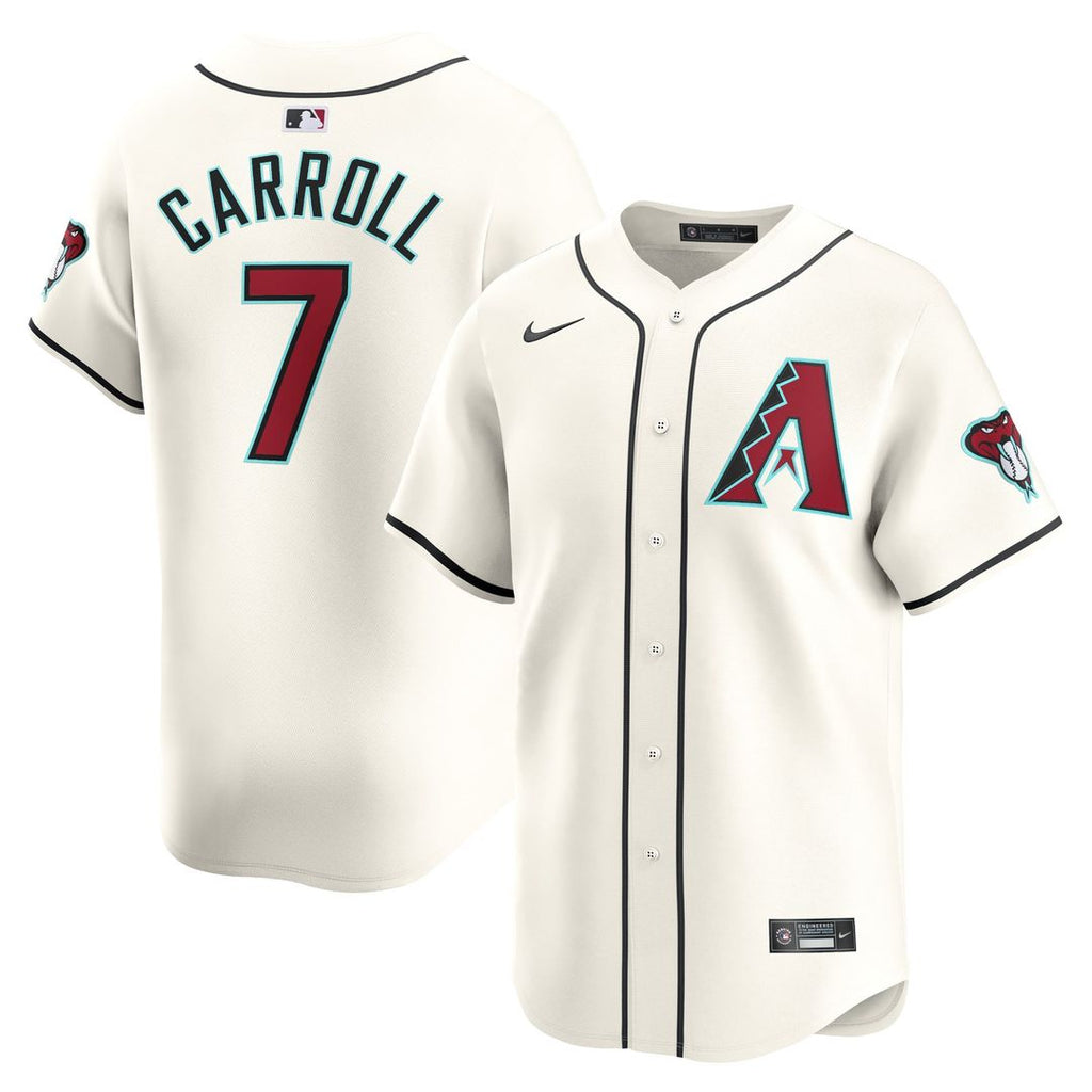 Men's Arizona Diamondbacks Corbin Carroll White Home Limited MLB Baseball Jersey - view 1