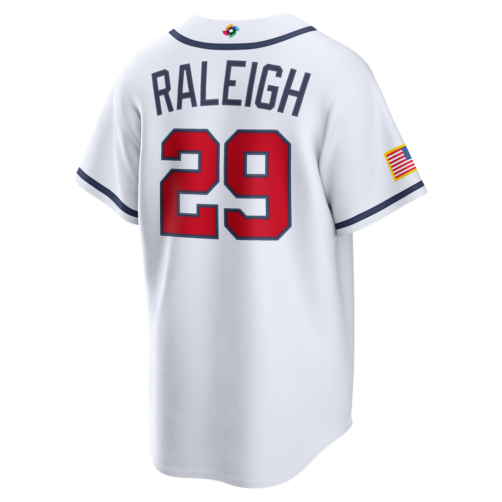 Men's USA Baseball Cal Raleigh White 2026 World Baseball Classic Home Stadium MLB Baseball Jersey - view 3