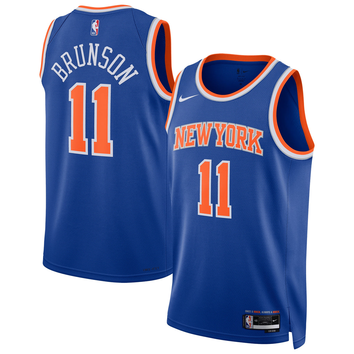 Unisex Jalen Brunson New York Knicks Replica Icon Swingman NBA Basketball Jersey - Unisex - view 1