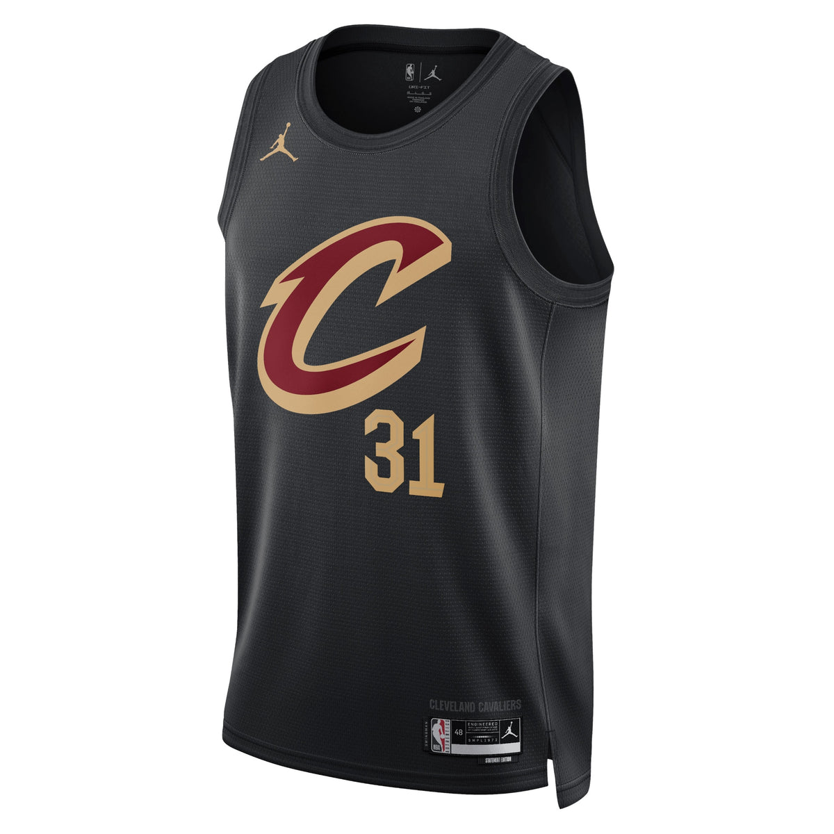 Unisex Jarrett Allen Cleveland Cavaliers Statement Edition Swingman NBA Basketball Jersey - Black - view 2