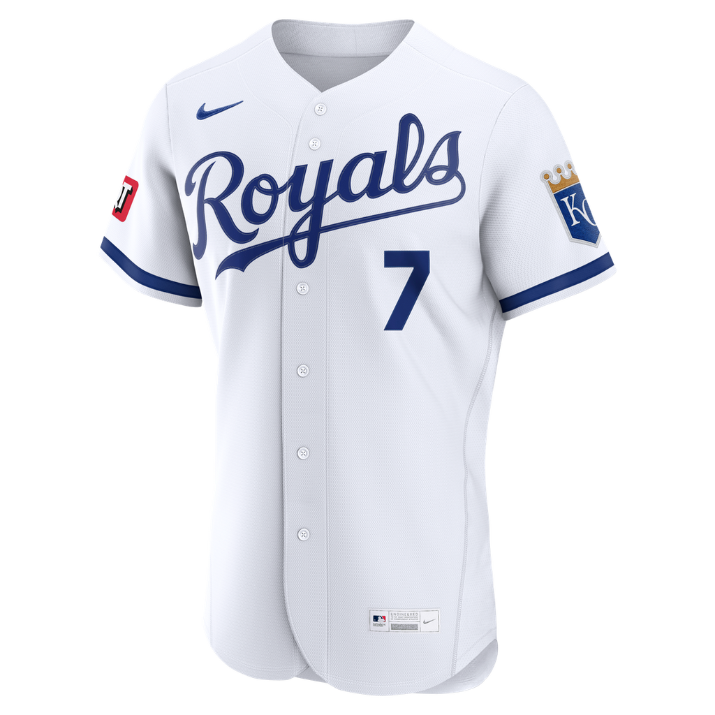 Men's Kansas City Royals Bobby Witt Jr. Light Blue Alternate Sponsor Patch MLB Baseball Jersey - view 8