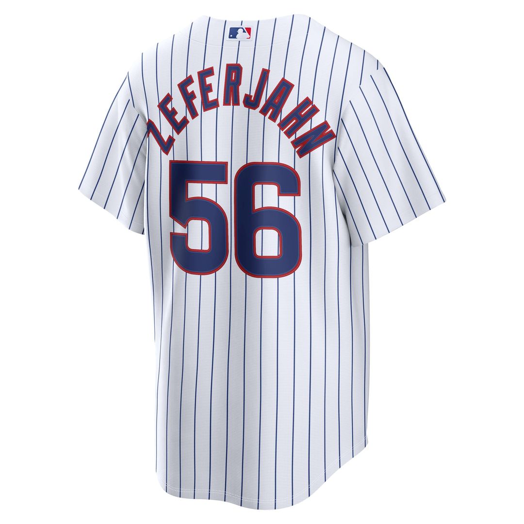 Men's Chicago Cubs Ryan Zeferjahn White Home Replica MLB Baseball Jersey - view 5