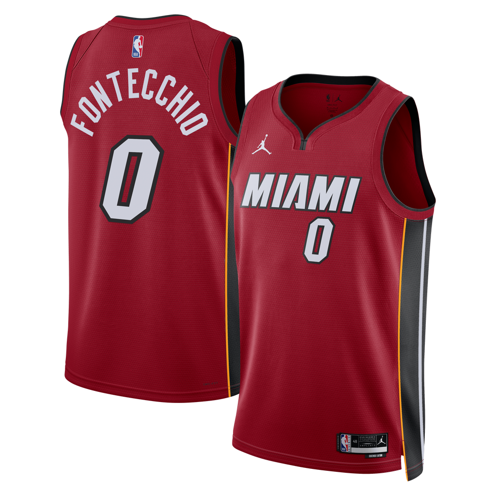 Unisex Simone Fontecchio Miami Heat Statement Edition Swingman NBA Basketball Jersey - Red - view 2