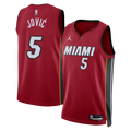 Unisex Nikola Jović Miami Heat Statement Edition Swingman NBA Basketball Jersey - Red - view 1