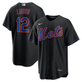 Men's New York Mets Francisco Lindor Black Alternate Replica MLB Baseball Jersey - view 4