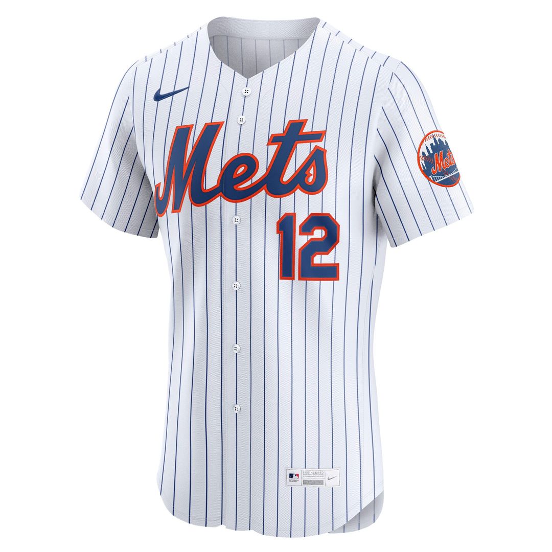 Men's New York Mets Francisco Lindor White Home Elite MLB Baseball Jersey - view 2