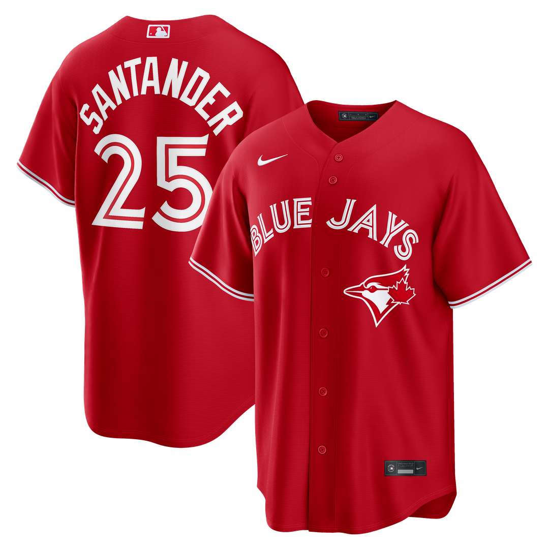 Men's Toronto Blue Jays Anthony Santander Red Canada Day Replica MLB Baseball Jersey - view 1