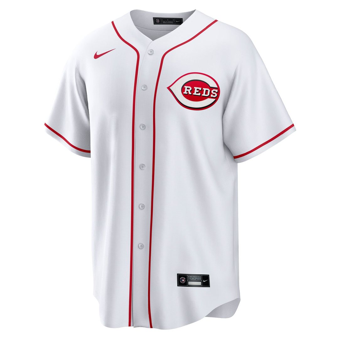 Men's Cincinnati Reds Elly De La Cruz White Home Replica MLB Baseball Jersey - view 2