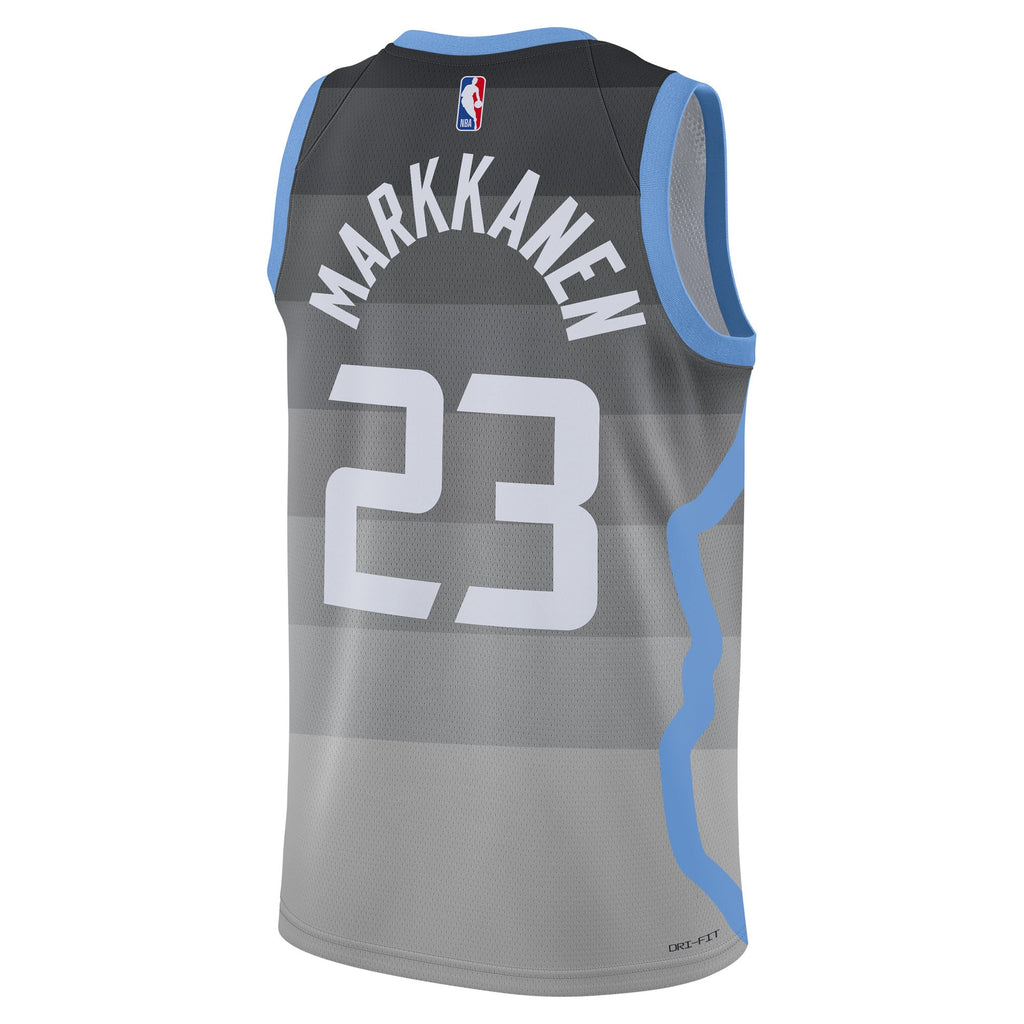 Unisex Lauri Markkanen Utah Jazz 2025/26 City Edition Swingman NBA Basketball Jersey - Gray - view 4