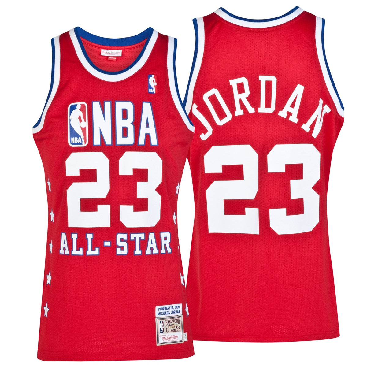 Men's NBA All-Star East Michael Jordan 1989 Jersey - Red - view 2
