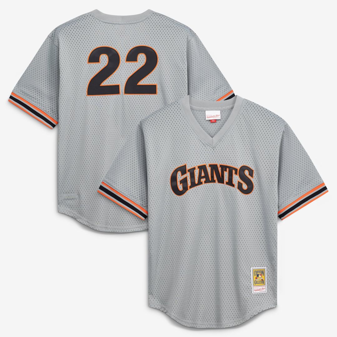 Men's San Francisco Giants Will Clark Gray Batting Practice MLB Baseball Jersey - view 1