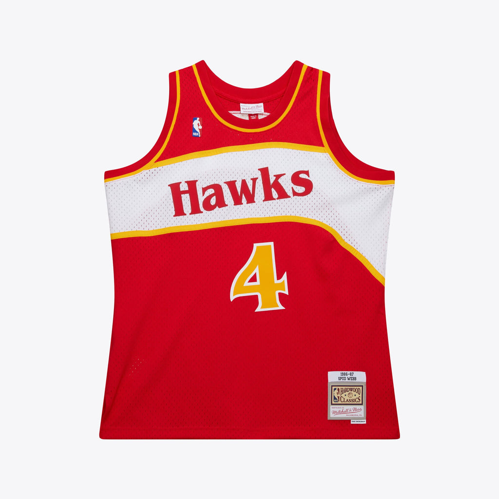 Men's Atlanta Hawks Swingman NBA Basketball Jersey Road Spud Webb 1986-87 - view 2