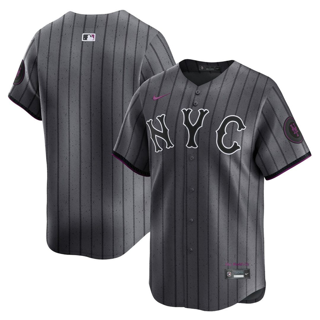 Men's New York Mets Graphite 2024 City Connect Limited MLB Baseball Jersey - view 1