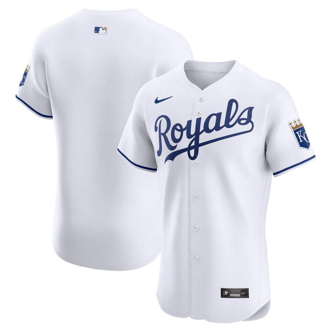 Men's Kansas City Royals White Home Elite MLB Baseball Jersey - view 1