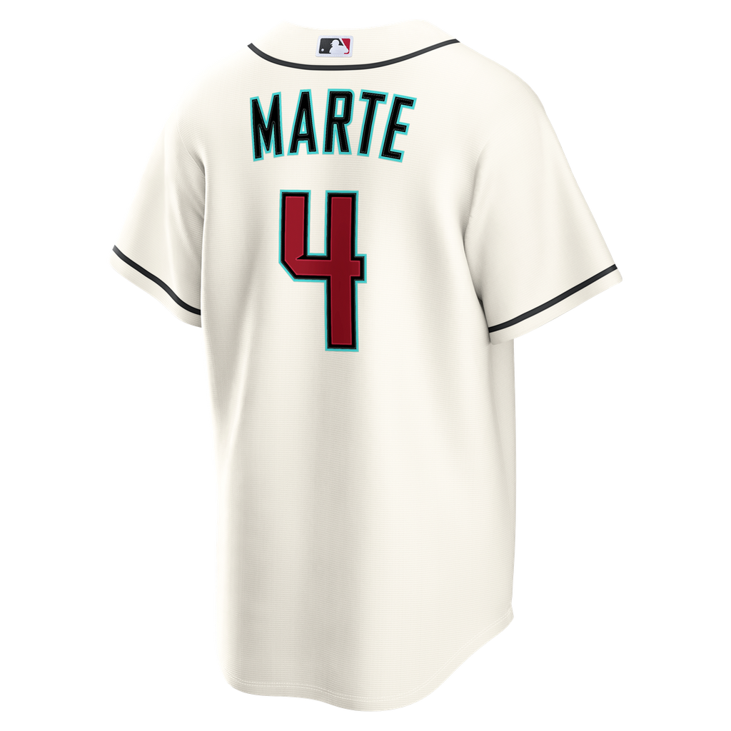 Men's Arizona Diamondbacks Ketel Marte Cream Home Replica MLB Baseball Jersey - view 3