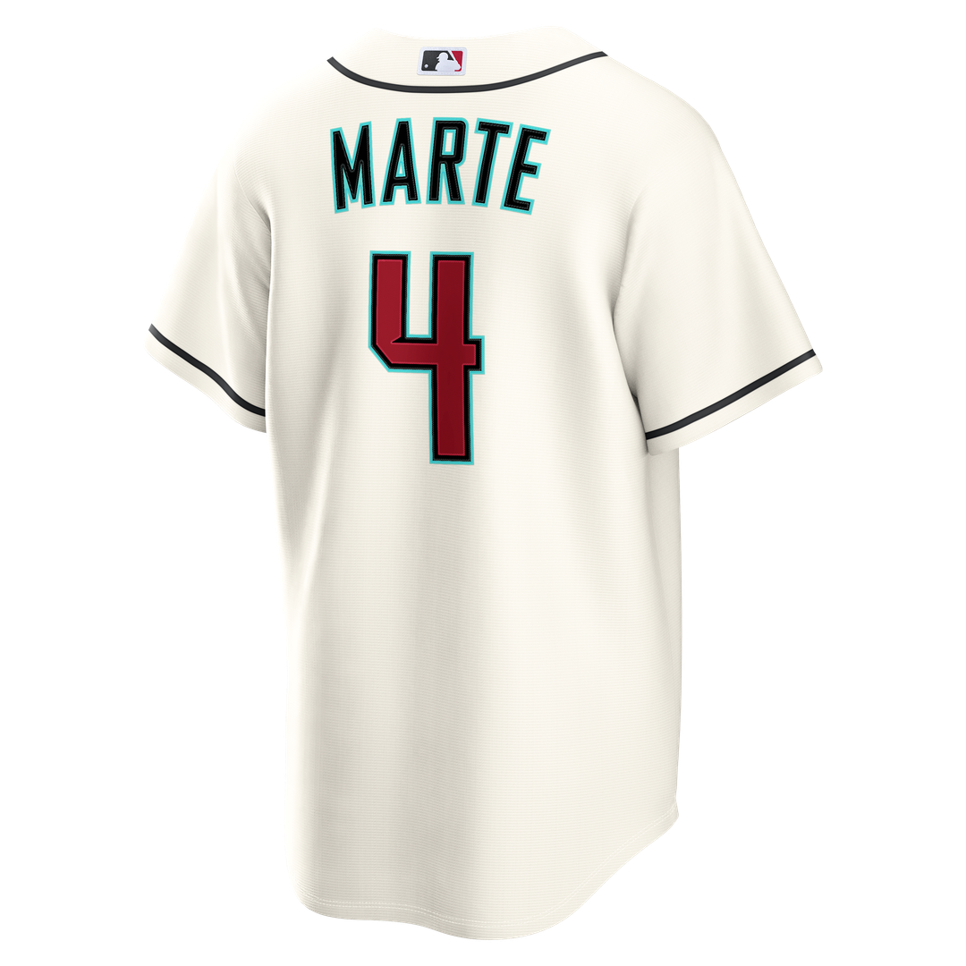 Men's Arizona Diamondbacks Ketel Marte Cream Home Replica MLB Baseball Jersey - view 3