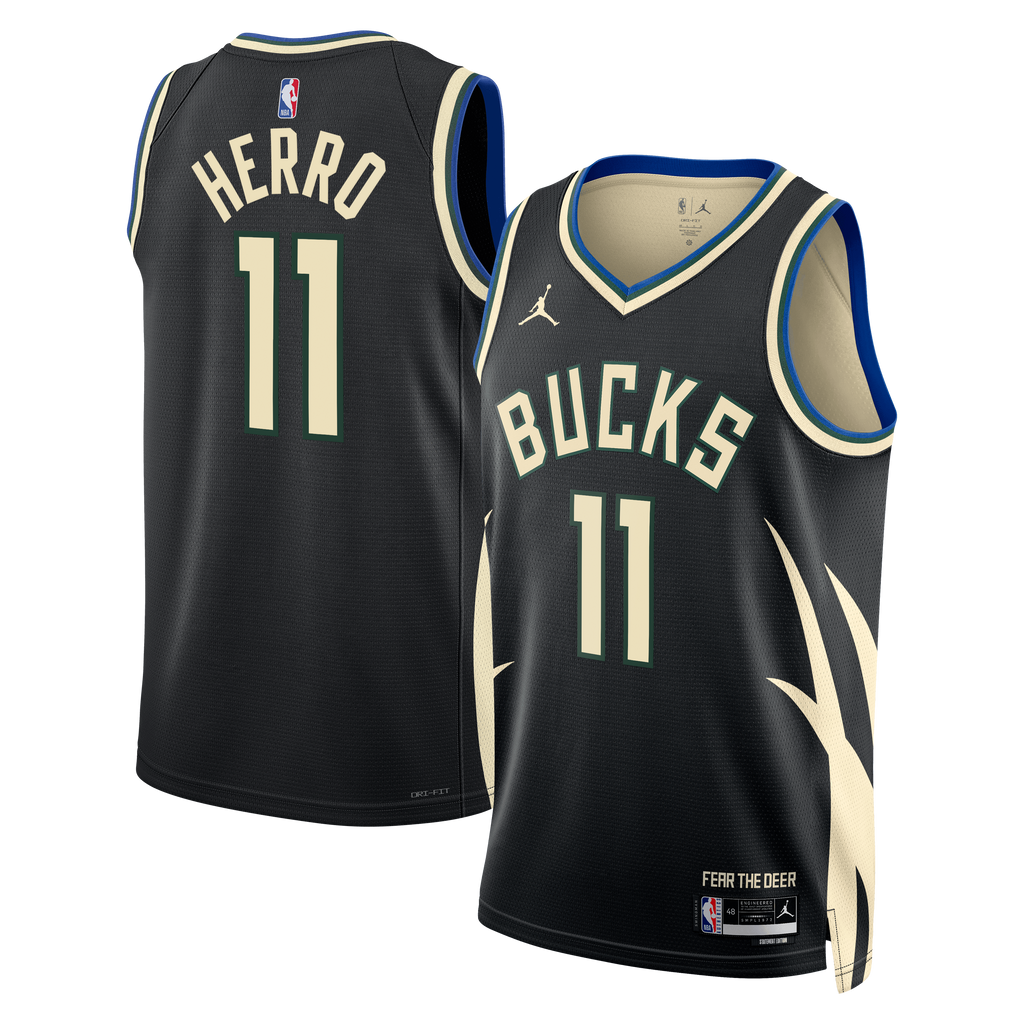 Unisex Tyler Herro Milwaukee Bucks Statement Edition Swingman NBA Basketball Jersey - Hunter Green - view 2