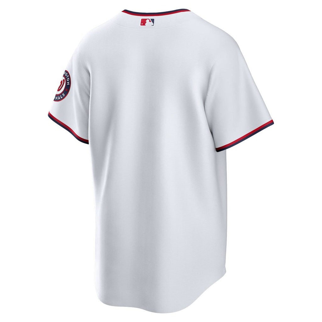 Men's Washington Nationals White Home Blank Replica MLB Baseball Jersey - view 3