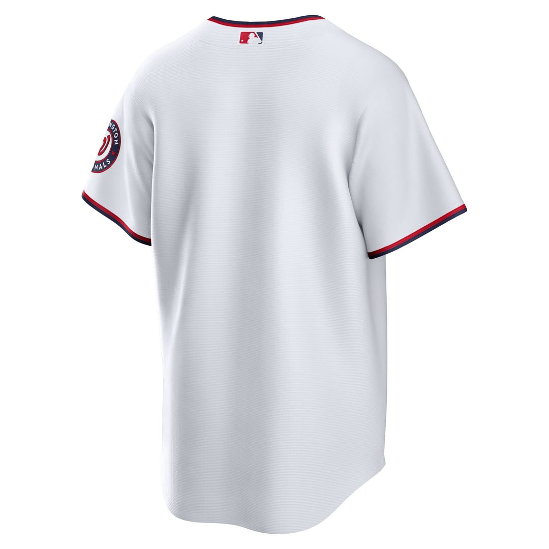 Men's Washington Nationals White Home Blank Replica MLB Baseball Jersey - view 3