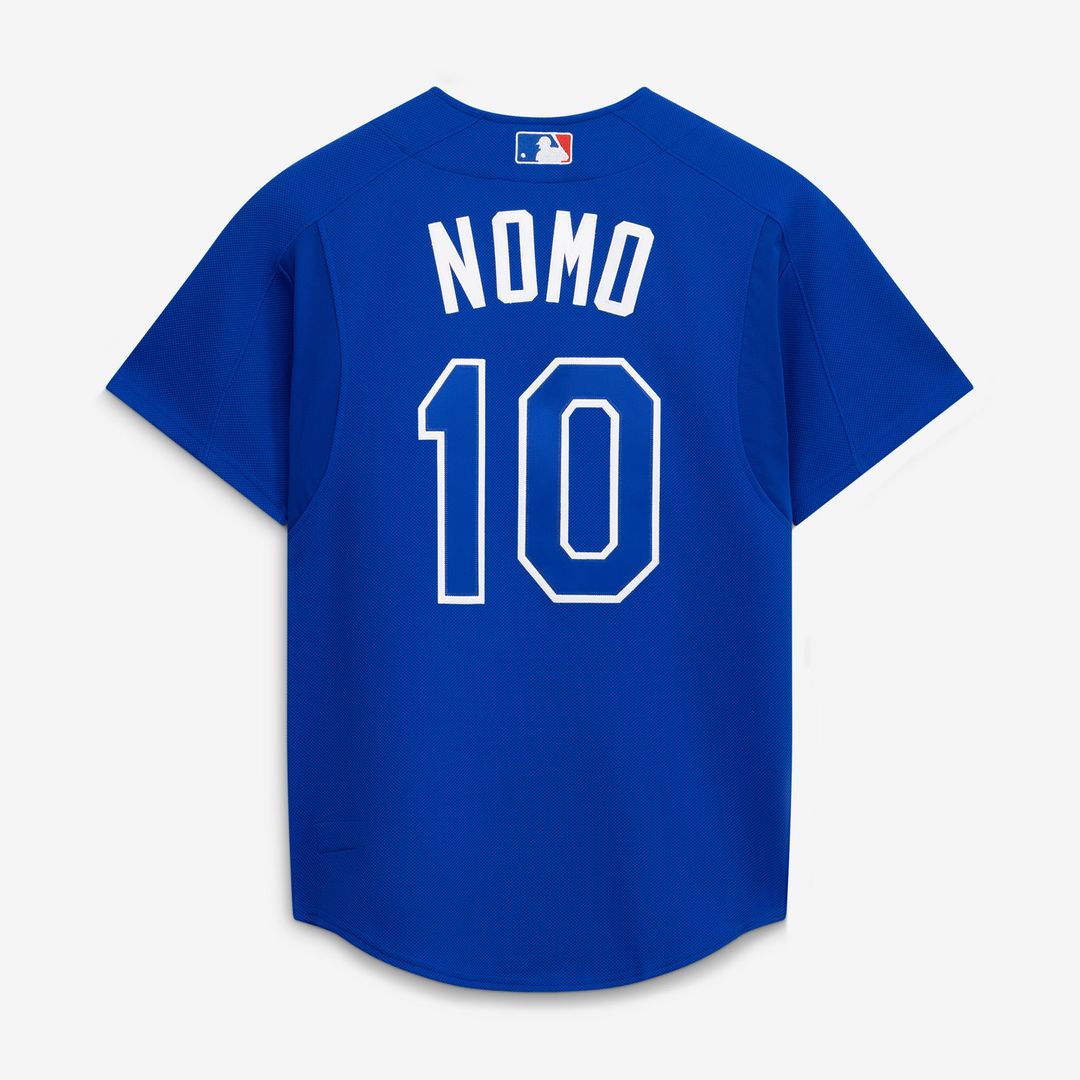 Men's Los Angeles Dodgers Hideo Nomo Royal Cooperstown Collection 2004 Batting Practice MLB Baseball Jersey - view 3