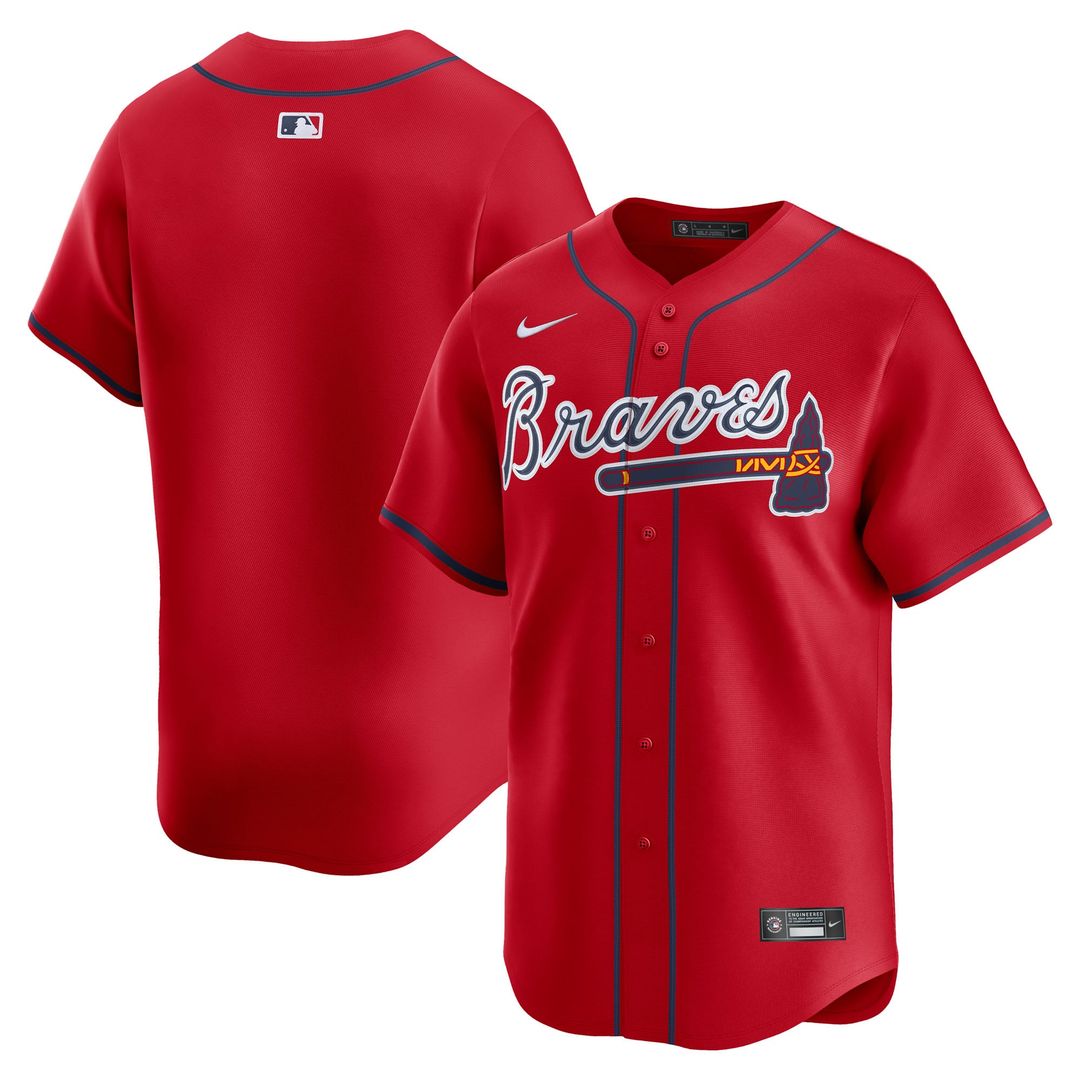 Men's Atlanta Braves White Home Limited MLB Baseball Jersey - view 27