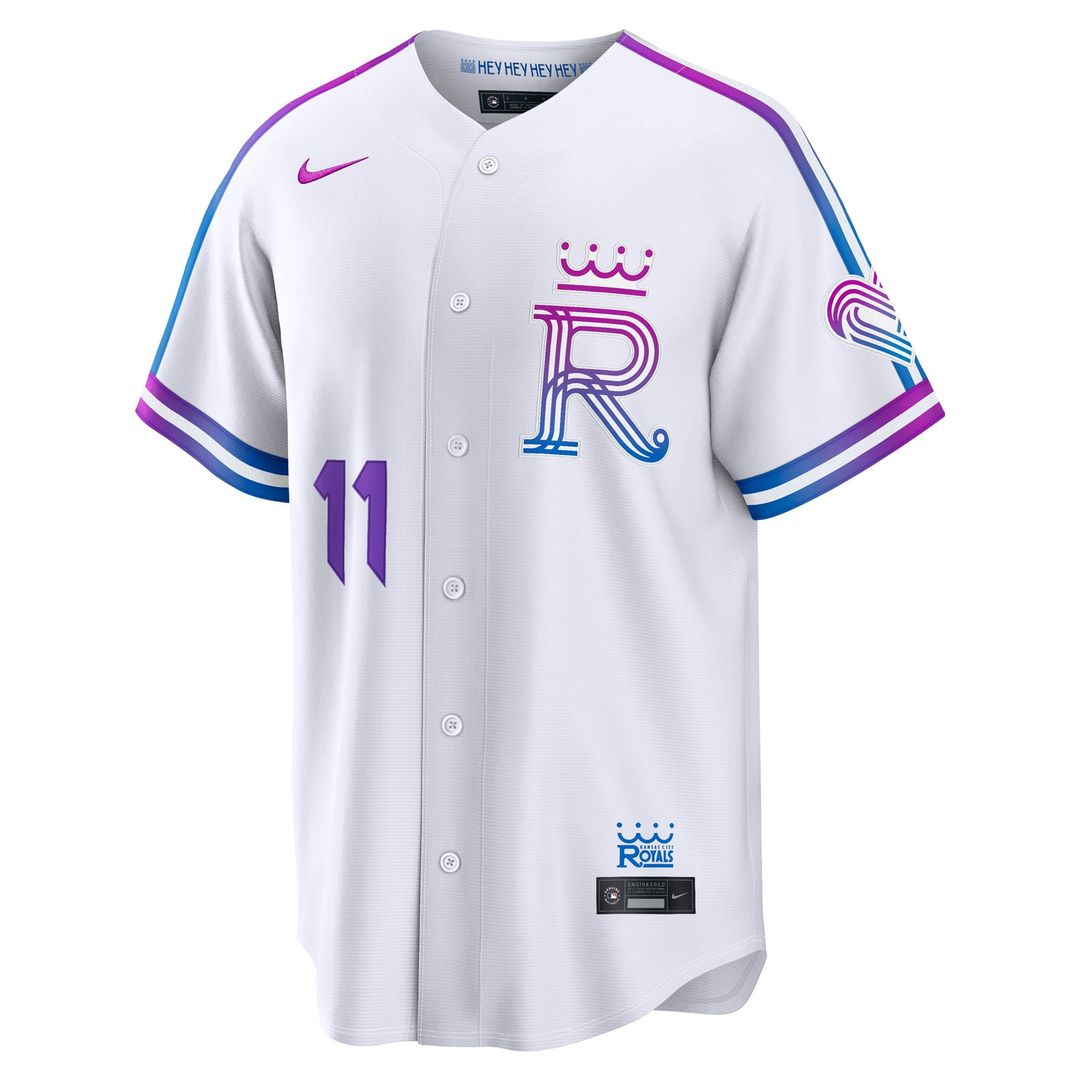 Men's Kansas City Royals Maikel Garcia White 2026 City Connect Stadium MLB Baseball Jersey - view 2