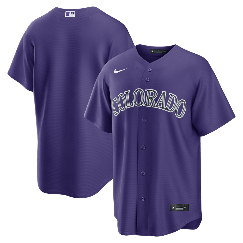 Men's Colorado Rockies Purple Alternate Replica MLB Baseball Jersey - view 1