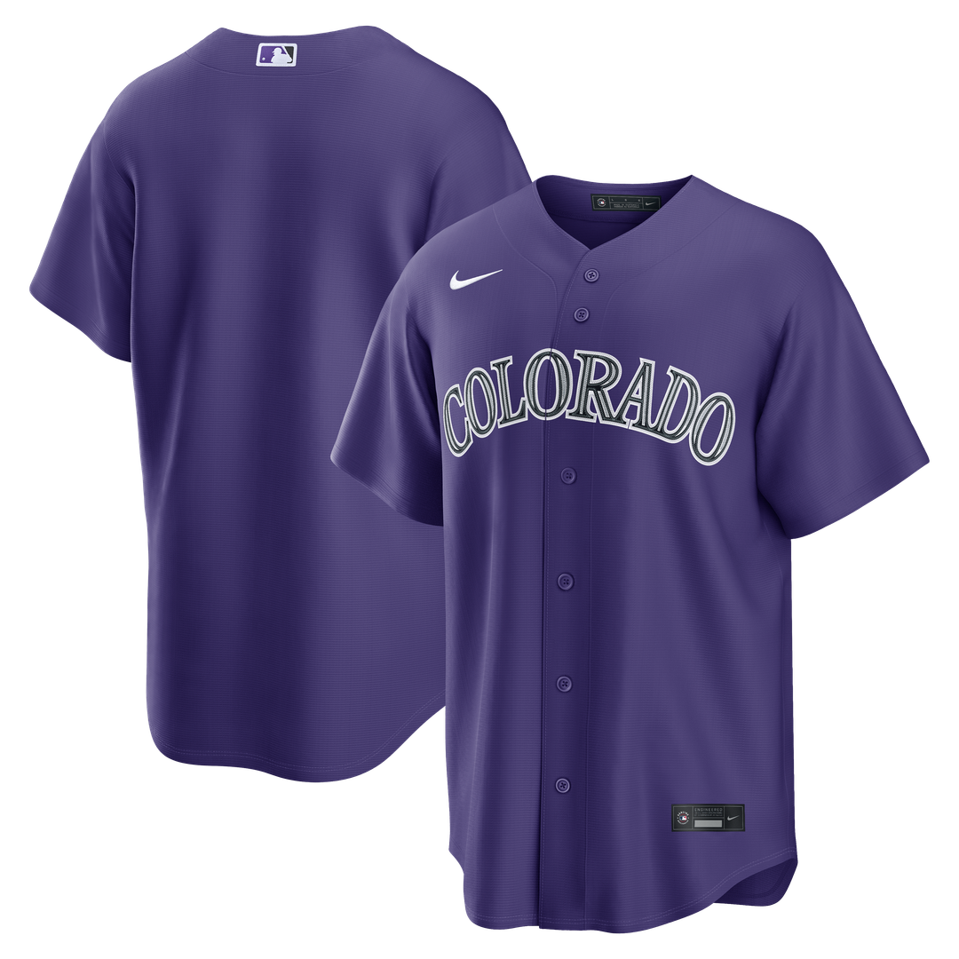 Men's Colorado Rockies Purple Alternate Replica MLB Baseball Jersey - view 1