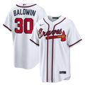 Men's Atlanta Braves Drake Baldwin White Home Replica MLB Baseball Jersey - view 1