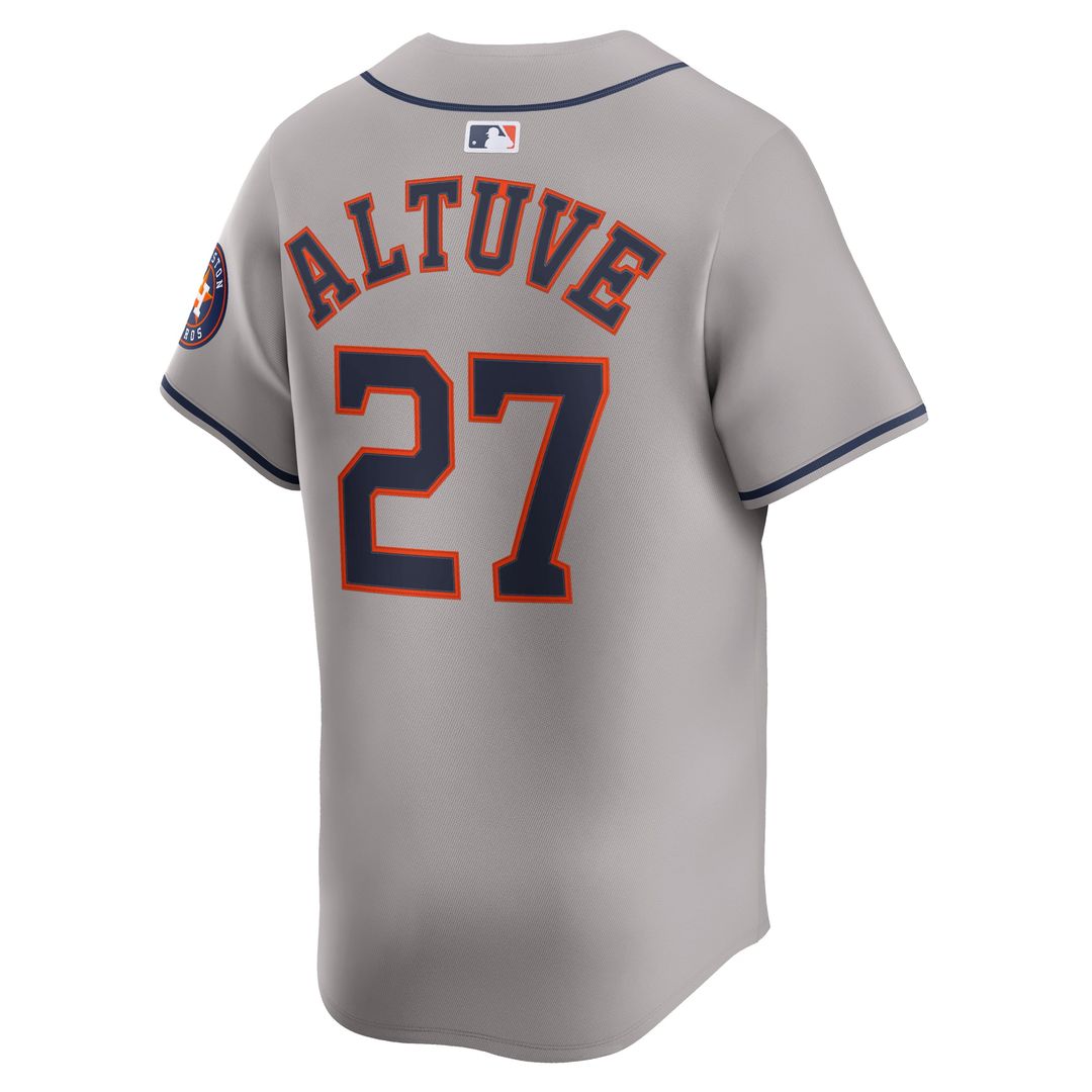 Men's Houston Astros Jose Altuve Gray Road Limited MLB Baseball Jersey - view 3