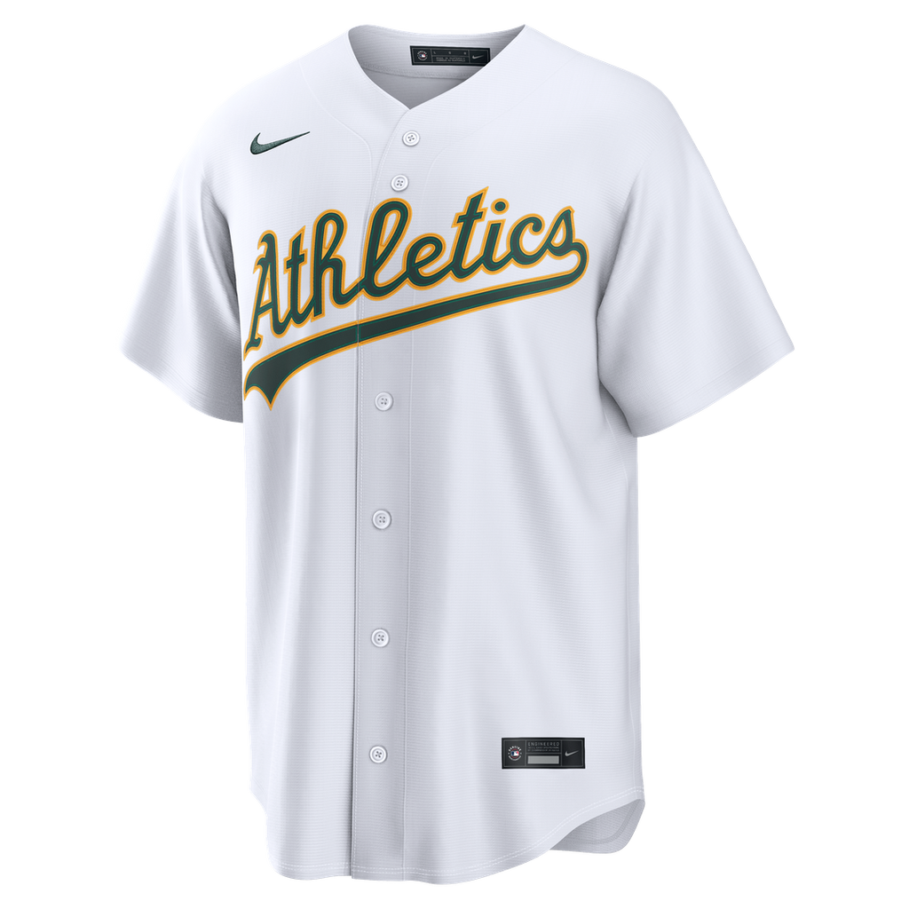 Men's Athletics Henry Bolte White Home Replica MLB Baseball Jersey - view 2