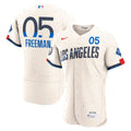 Men's Los Angeles Dodgers Freddie Freeman Cream City Connect Sponsor Patch MLB Baseball Jersey - view 1