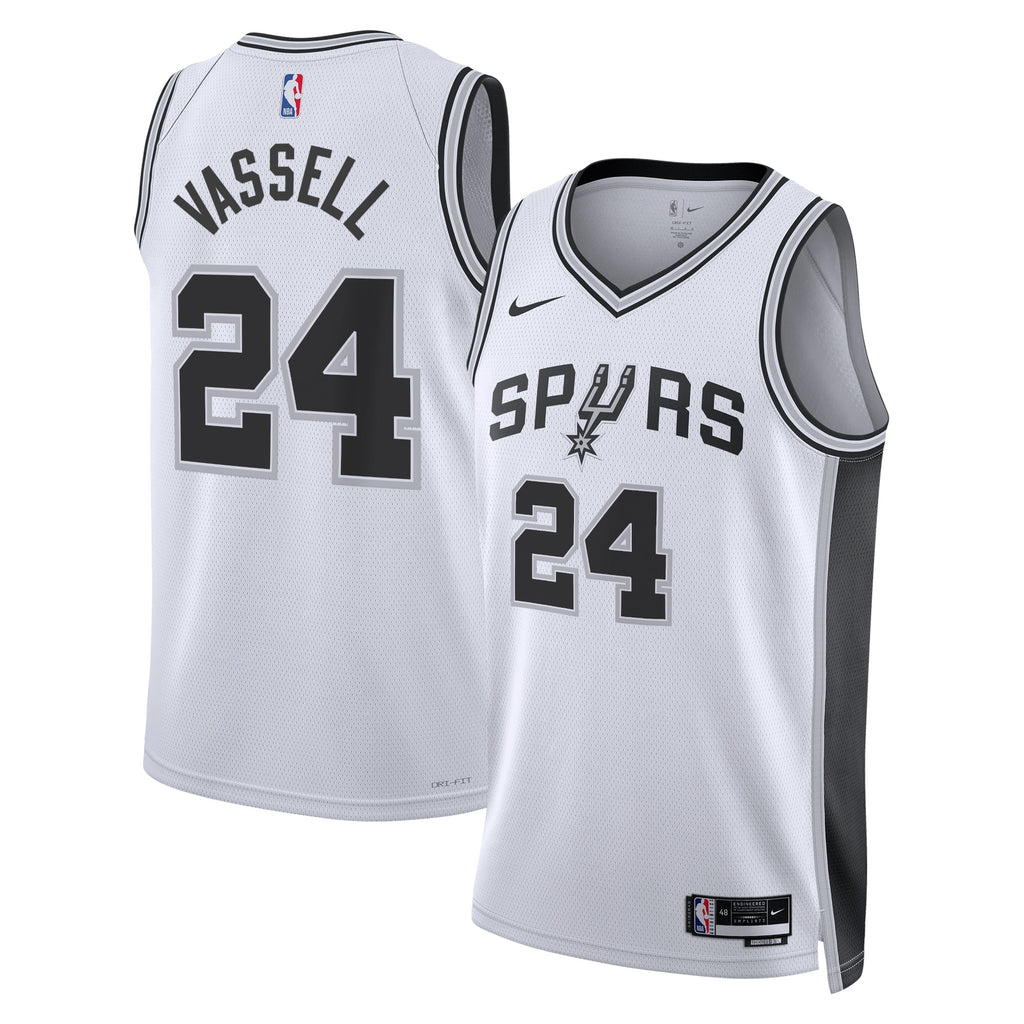 Unisex Devin Vassell San Antonio Spurs Association Edition Swingman NBA Basketball Jersey - White - view 1