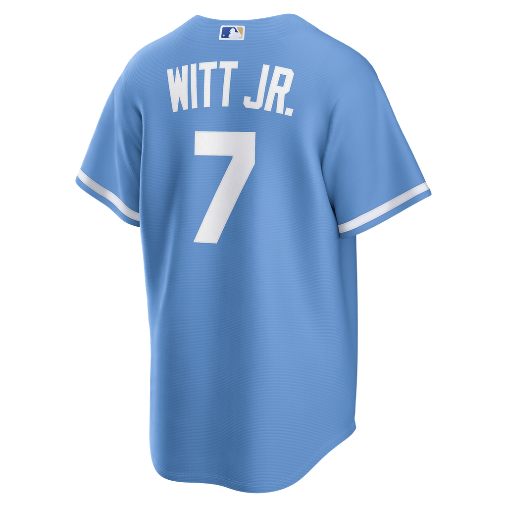Men's Kansas City Royals Bobby Witt Jr. Light Blue Alternate Replica MLB Baseball Jersey - view 3