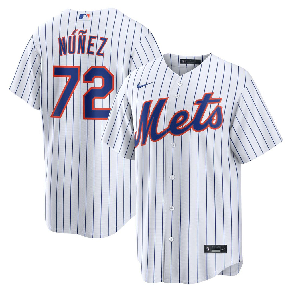 Men's New York Mets Dedniel Núñez White Home Replica MLB Baseball Jersey - view 1