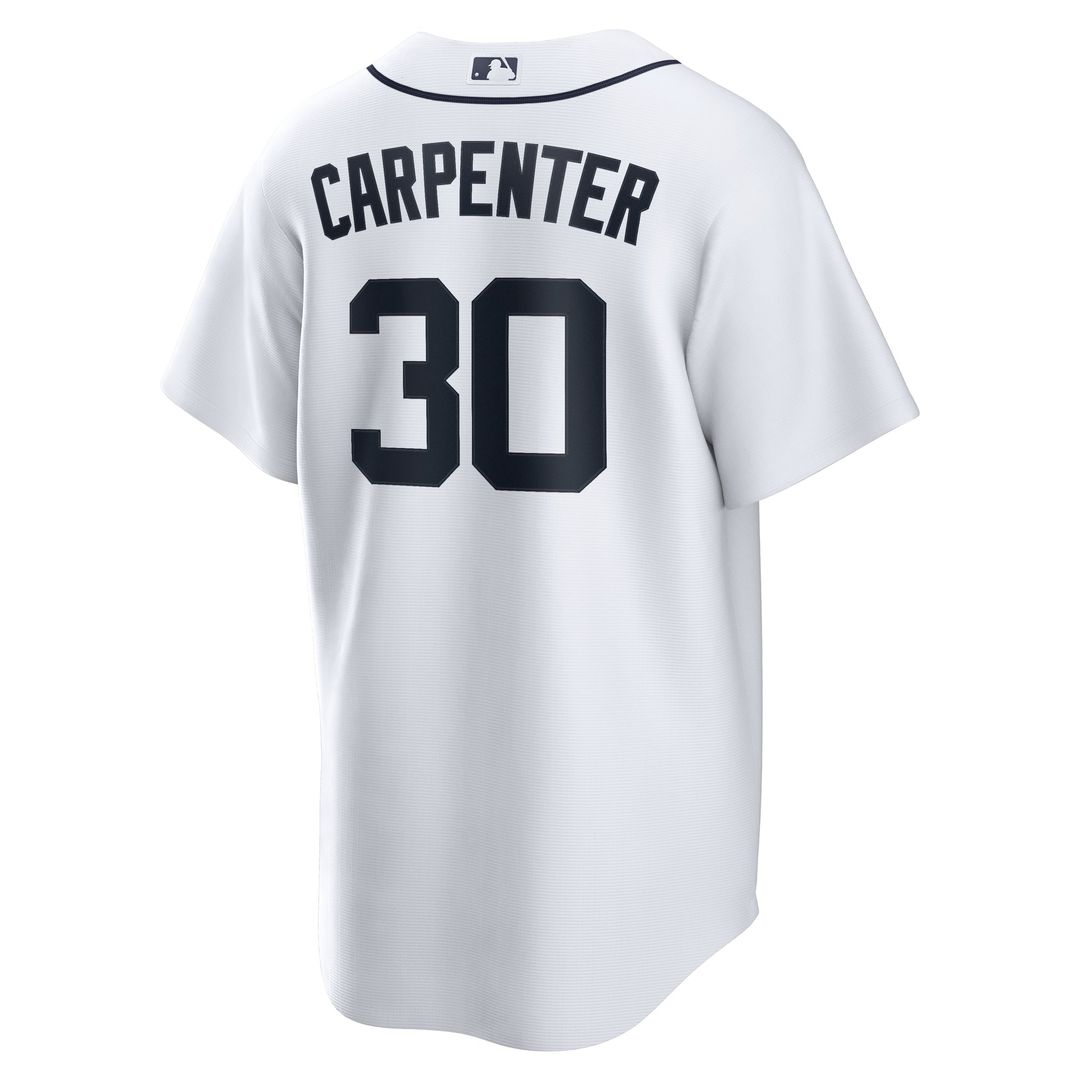 Men's Detroit Tigers Kerry Carpenter White Home Replica MLB Baseball Jersey - view 3