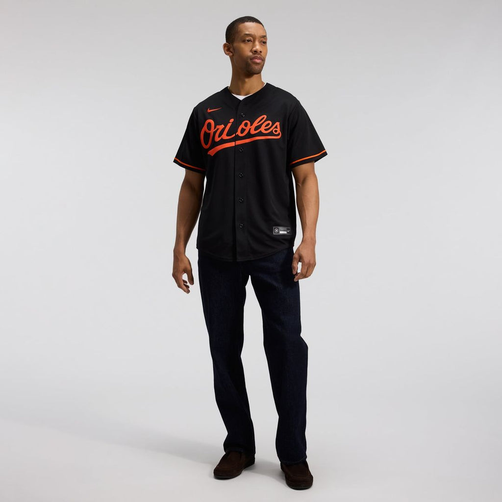 Men's Baltimore Orioles Black Alternate Replica MLB Baseball Jersey - view 14