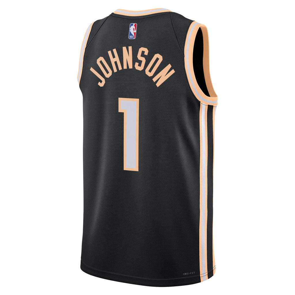 Unisex Jalen Johnson Atlanta Hawks 2025/26 City Edition Swingman NBA Basketball Jersey - Black - view 4