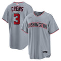Men's Washington Nationals Dylan Crews Gray Road Replica MLB Baseball Jersey - view 4