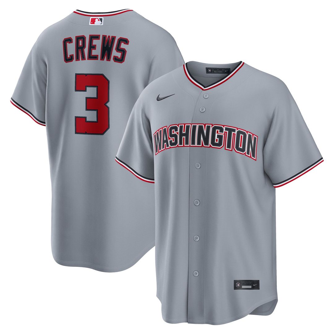 Men's Washington Nationals Dylan Crews Navy Alternate Replica MLB Baseball Jersey - view 7