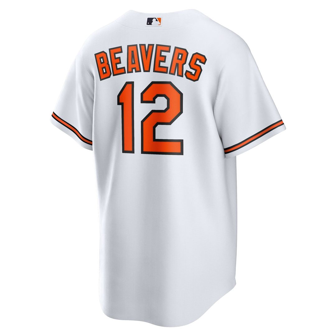 Men's Baltimore Orioles Dylan Beavers White Home Replica MLB Baseball Jersey - view 3