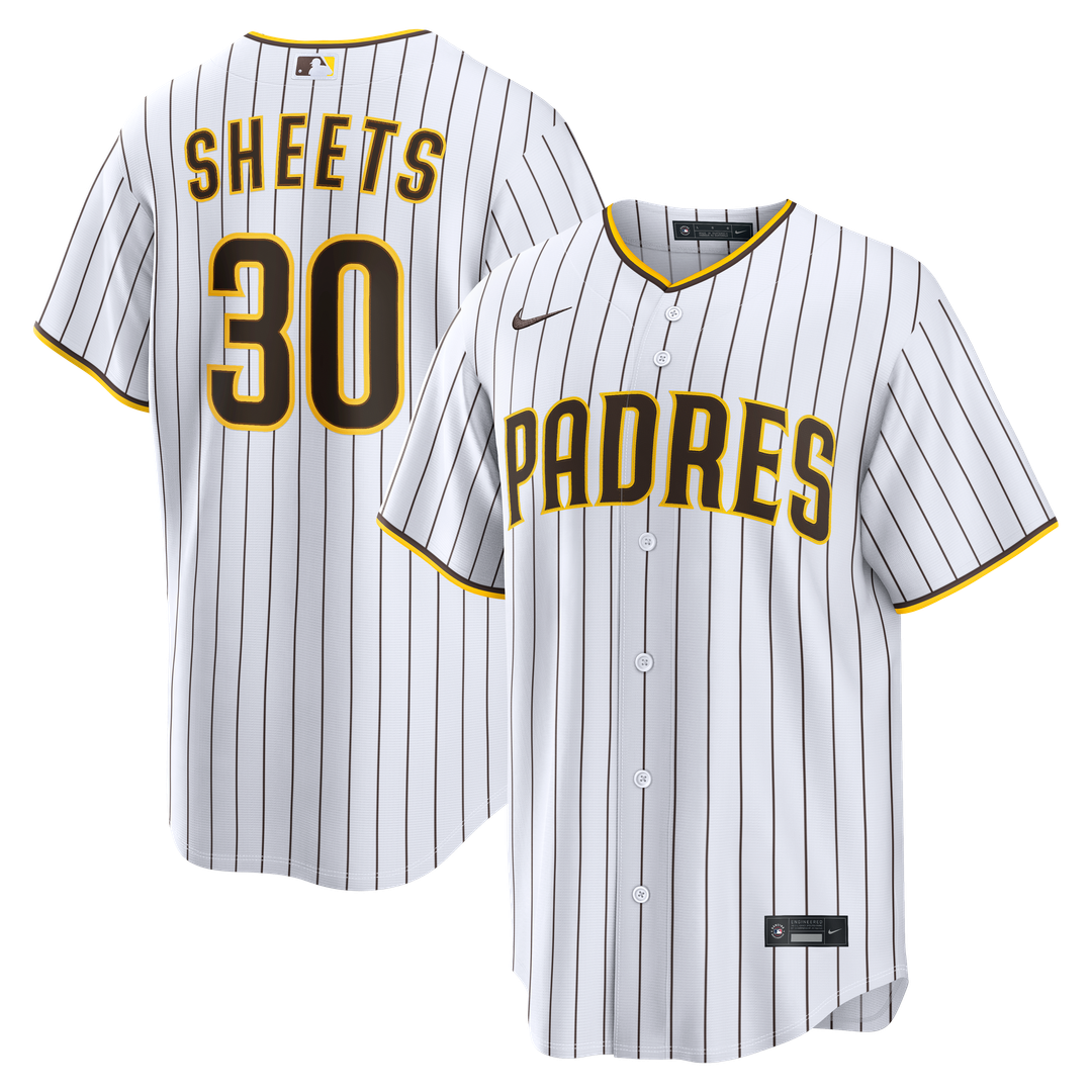 Men's San Diego Padres Gavin Sheets White Home Replica MLB Baseball Jersey - view 1