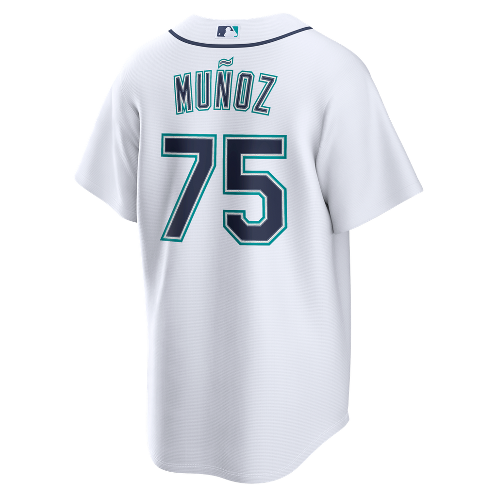 Men's Seattle Mariners Andrés Muñoz White Home Replica MLB Baseball Jersey - view 3