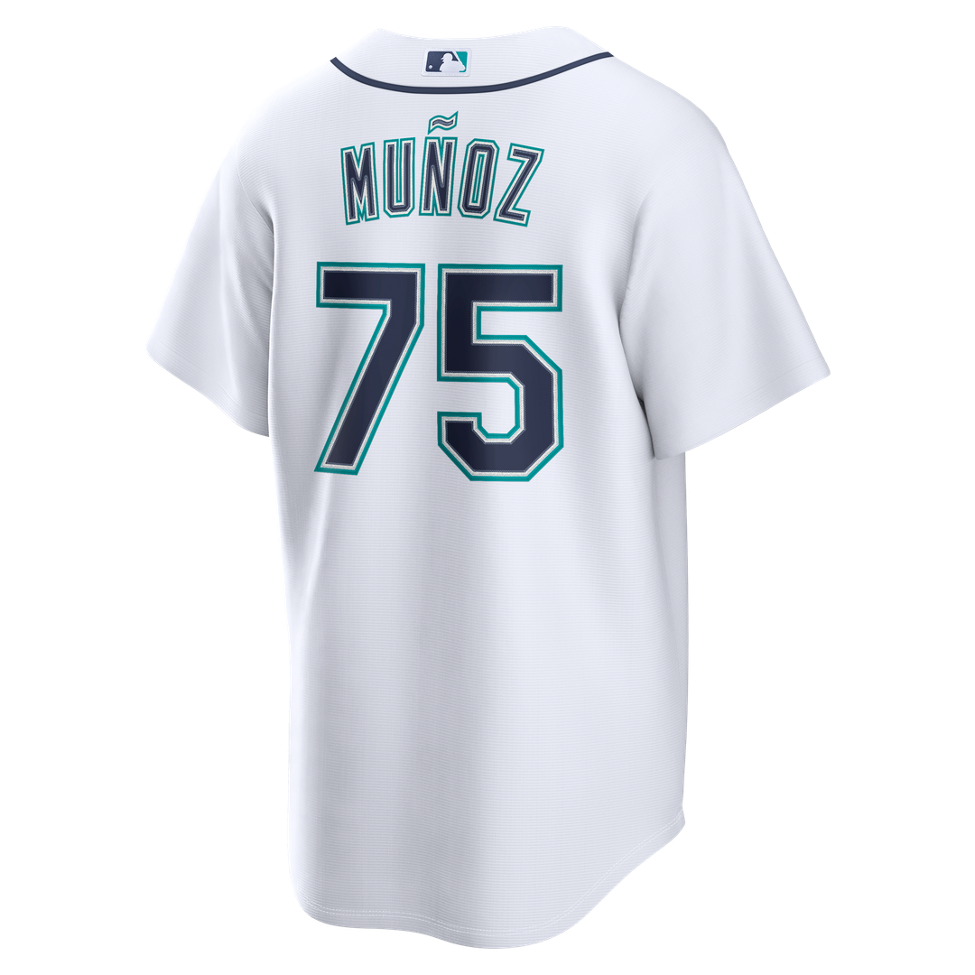 Men's Seattle Mariners Andrés Muñoz White Home Replica MLB Baseball Jersey - view 3