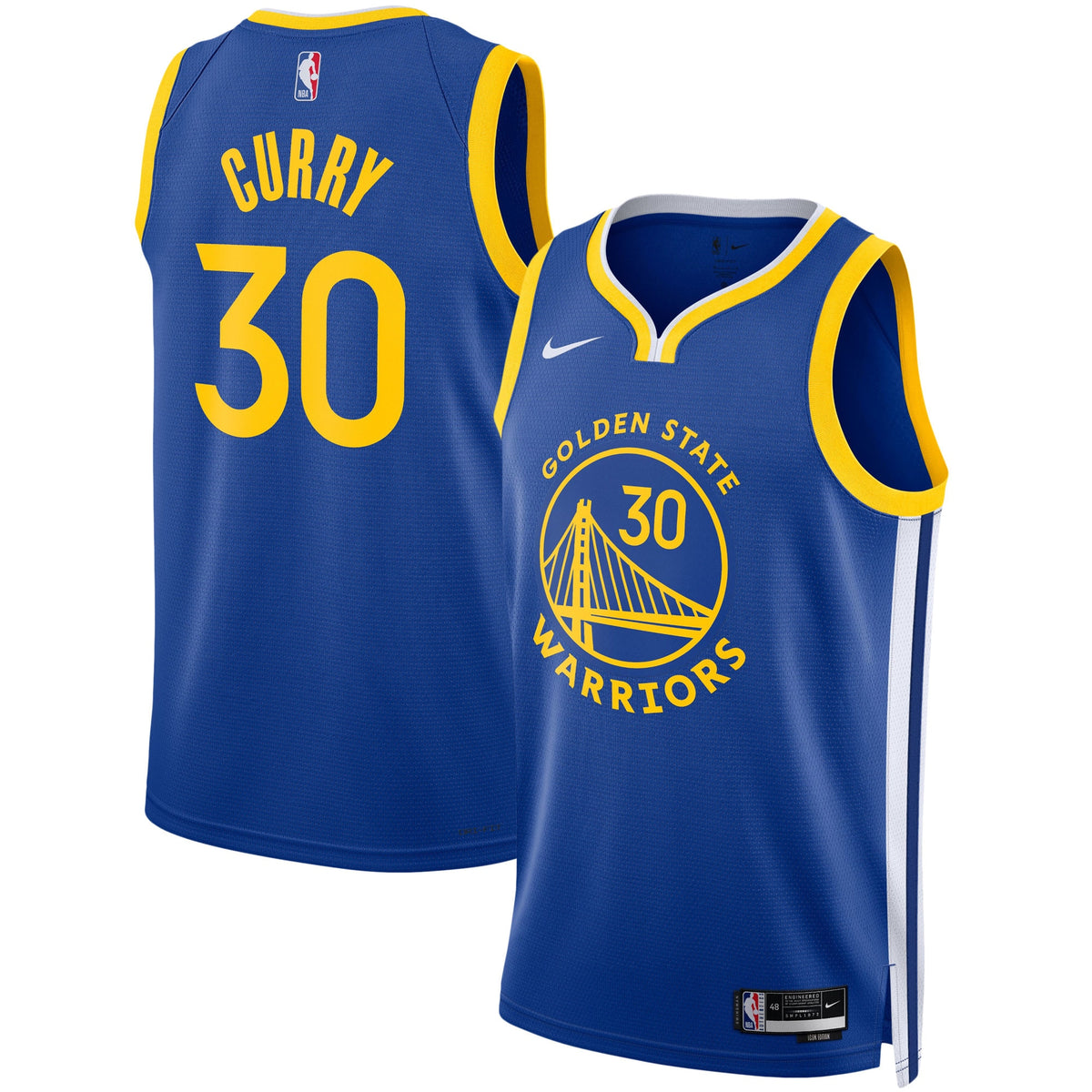 Unisex Golden State Warriors Icon Swingman NBA Basketball Jersey - Stephen Curry - view 1